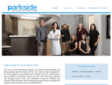 Tablet Screenshot of parksideoralsurgery.com